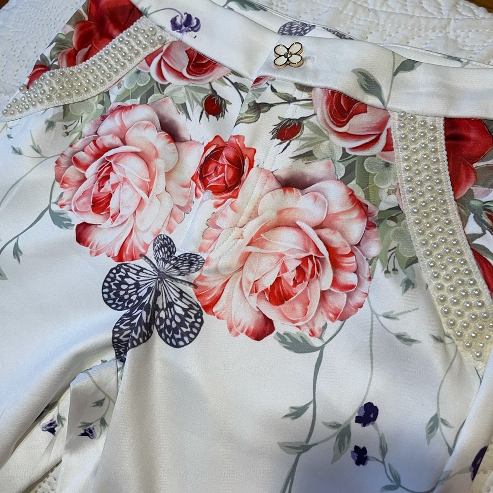 Floral white pants from Brazil ( negotiable)